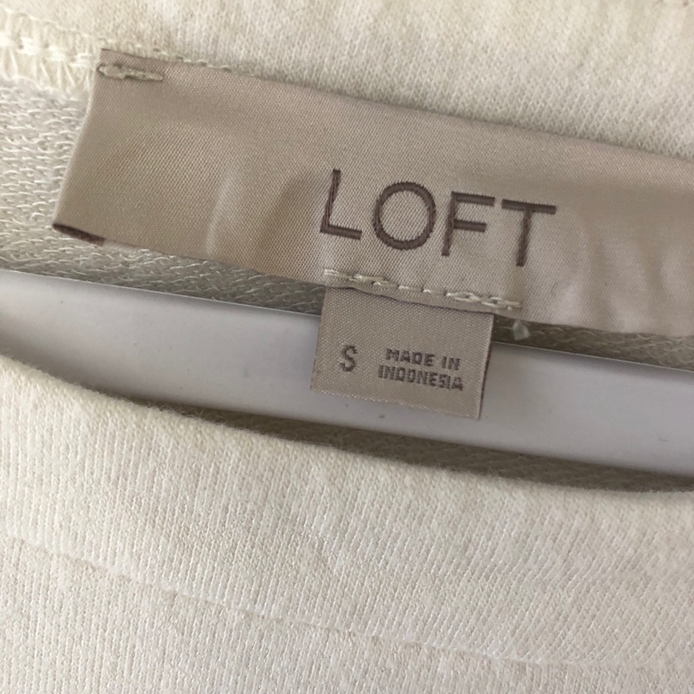 Loft | Stripe Flower Appliqué Dress - Picture 3 of 4